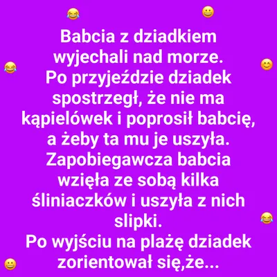 Babcia uszyła kąpielówki