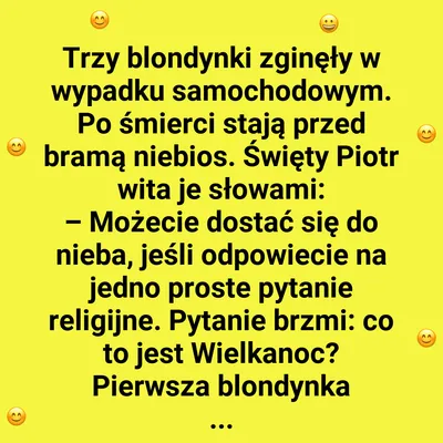 Blondynka o Wielkanocy