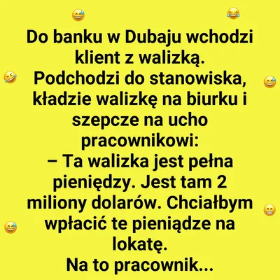 Dubaj, miliony i zaskakująca reakcja w banku