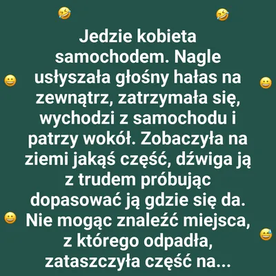 Kobieta, auto i niespodzianka