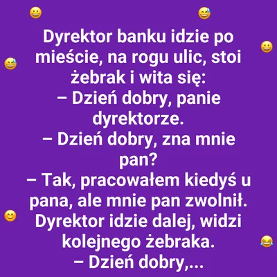 Kogo spotkał dyrektor banku na spacerze?