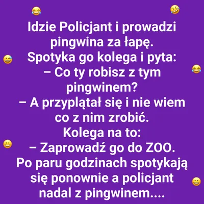 Policjant z pingwinem