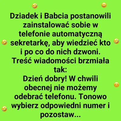 Rozbrajający komunikat dziadków