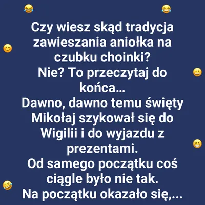 Tradycja Aniołka na czubku choinki