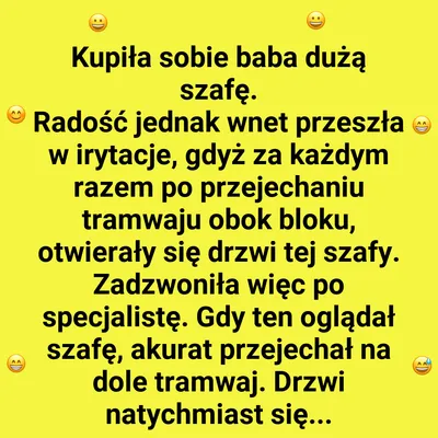 Tramwaj, szafa i niespodzianka dla męża