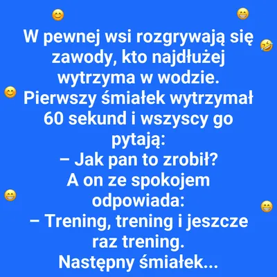 Trening czy przypadek? Zawody pod wodą