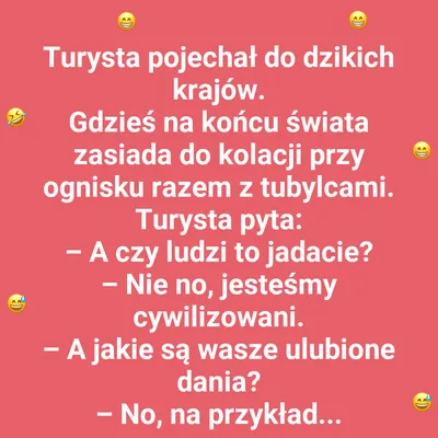 Turysta pyta o ulubione danie tubylców