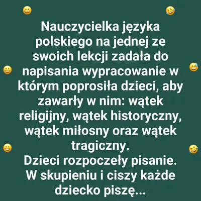 Wypracowanie z czterema wątkami